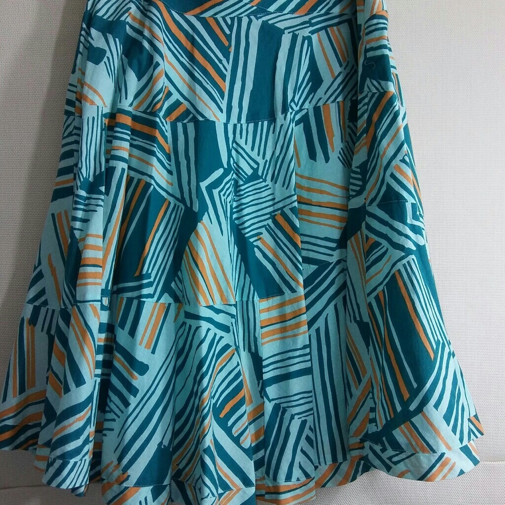 ODILLE Anthropologie green skirt